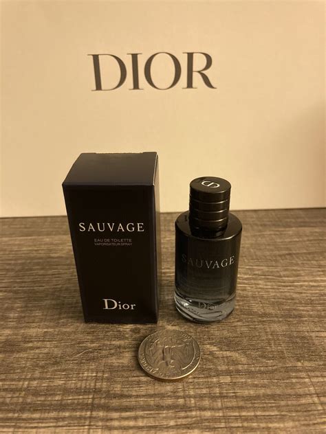 Dior Sauvage Eau de Parfum Splash Mini for Men, 0.34 Ounce / 